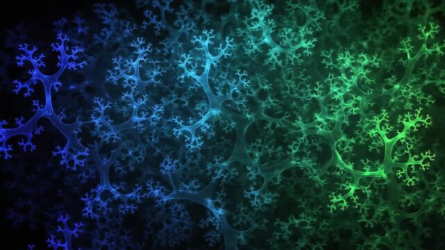 Arborescent fractal branches glowing