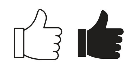 thumbs up icon simple vector symbol