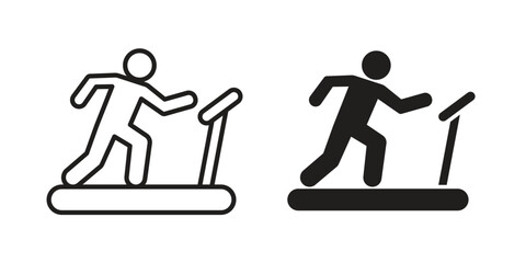 Treadmill icon simple vector symbol