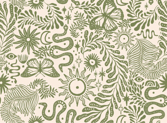 Bohemian Floral Boho Pattern