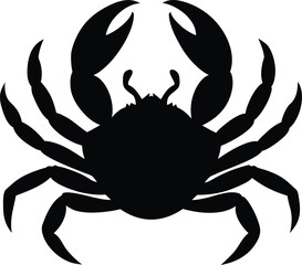 Isolated vector illustration of a red crab on a white background for a seafood icon or tattoo design