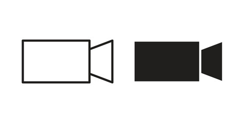 Video call icon simple vector symbol