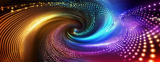 Dynamic and colorful digital artwork featuring vivid light effects. 
