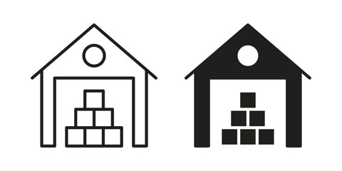 Warehouse icon simple vector symbol