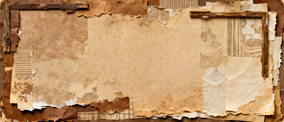 old paper on wooden background