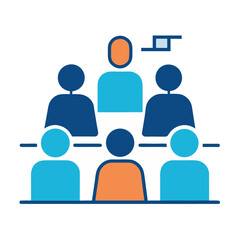 Diverse group of people collaborating in a meeting or team setting