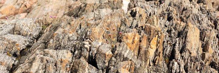 Panoramic image. Natural rock formation
