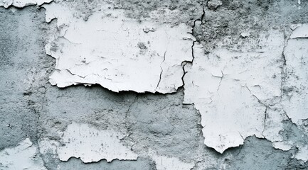 Obraz premium Wall with cracked peeling white paint
