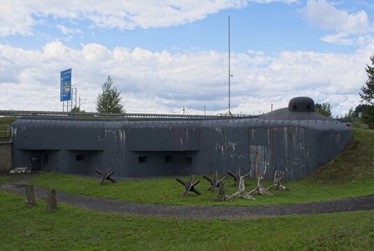 Bohumin, Czechia - Sep 17, 2025: Benesova Line. Czechoslovakian border defence line built between 1935 and 193. Sunny summer day. Selective focus