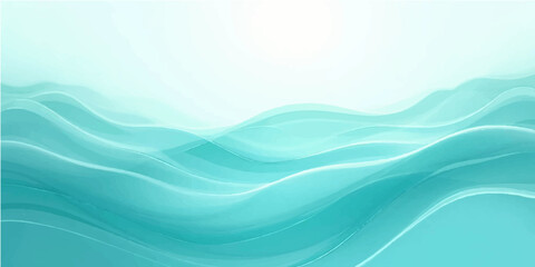 Abstract blue wave design with a liquid, flowing motion pattern and light curve for a digital ocean illustration backdrop