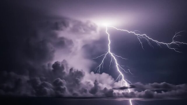 Electric streaks slashing stormy skies