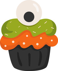 Halloween Cupcake with Eyeball Frosting