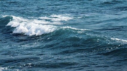 Ocean Waves Crashing on a Sunny Day Beautiful Seascape