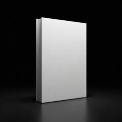 Fototapeta premium blank white book cover on a black background