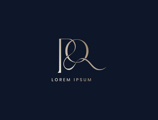 pq letter luxury logo design, qp lettermark, pq business brand logo