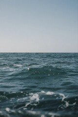 Calm Ocean Water Surface Horizon Sky