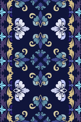 Abstract flora, Geometric Ethnic traditional seamless,Knitting,Navajo Native American Indian, tribal, traditional, pattern design for carpet, print, wrap, decorative, illustration, Fabric, Wallpaper, 