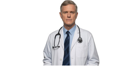 Medical doctor Professional in White Coat with Stethoscope – Healthcare and Clinical Expertise