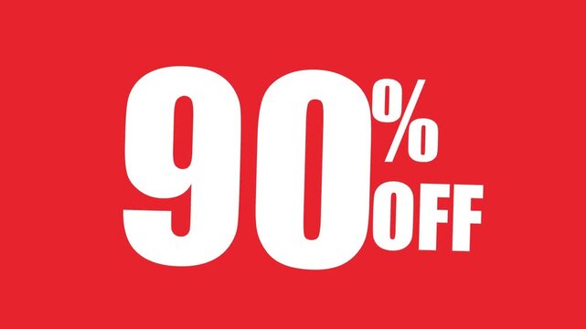 Animated this striking red image announces a massive 90 discount, perfect for clearance sales and attracting bargain hunters to your store