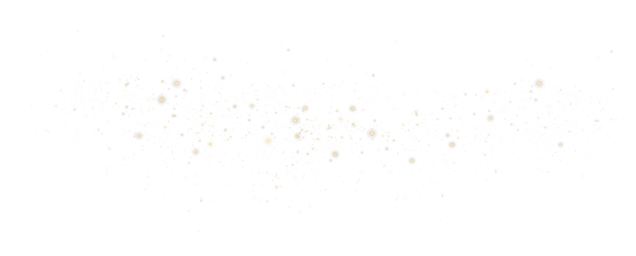 Golden glitter curve with radiant sparks and glowing dust. PNG festive overlay effect,