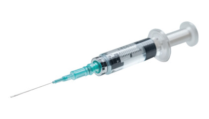 Sterile Medical Syringe for Injection, Vaccination, and Drug Delivery on transparent background