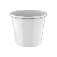 White paper cup isolated perspective view transparent background
