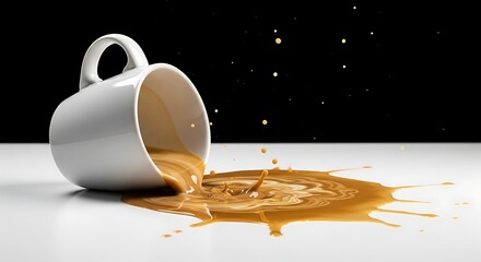 coffee cup with splash
