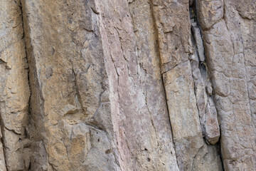 ( Tli ) Absaroka Volcanic Supergroup - Thorofare Creek Group - Intrusive rocks of the Two Ocean and Langford Formations. U.S. Route 14 or U.S. Highway 14 (US 14).   Yellowstone National Park, Wyoming