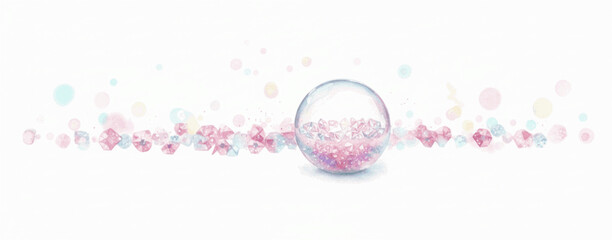 Prism Orbs Multicolored crystal balls isolated watercolor vector illustration svg