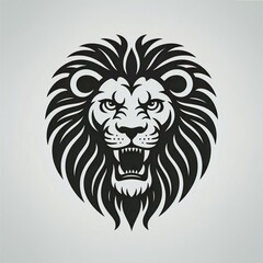 Obraz premium Lion head tattoo mascot vector illustration