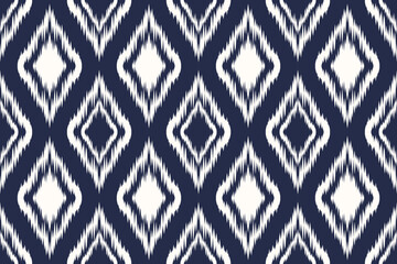 Ethnic seamless ikat pattern fabric design for all types of print textile and background	