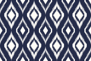 Ethnic seamless ikat pattern fabric design for all types of print textile and background	