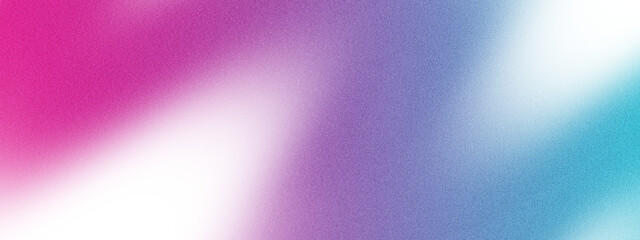 neon pink and electric blue illuminated spots on transparent background, grainy color gradient background, noise texture effect, copy space