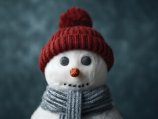 Snowman decorated with glitter for festive vibe