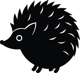 Cute and happy hedgehog cartoon vector illustration for a fun animal design concept