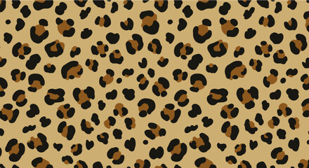 Seamless Leopard Texture. Wild animal skin pattern for fabric print, packaging, and interior design.