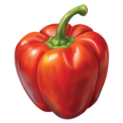 Vibrant capsicum pepper illustration with cmyk color palette
