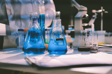 Researchers working in the clinical laboratory