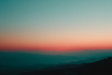 Obraz premium Soft gradient sunset colors blending seamlessly, dreamy minimal atmosphere