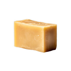 Rectangular tan soap bar isolated on black background