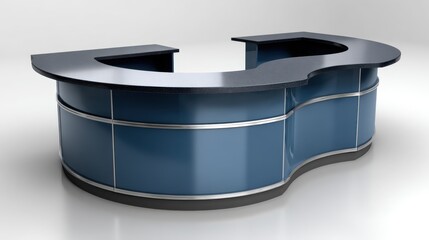 Medium shot of ergonomic counter design highlighting smooth edges and optimal height for comfortable customer transactions in retail environments