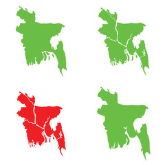 map of world on transparent background 