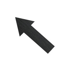 Up Left Pointing Arrow Symbol in Black Color - Directional Icon Design