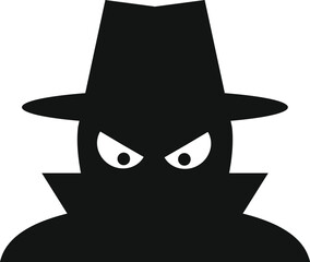 Spyware icon, isolated on white background.vector in simple design.  
