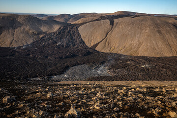 Views near the Fagradalsfjal volcano in Iceland