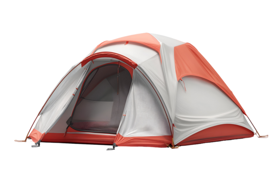 Lightweight camping tent ready for outdoor adventure and family backpacking in the wilderness