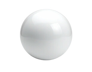 A perfectly spherical, white, glossy object levitating on a stark black backdrop