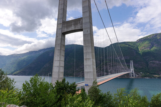 The longest suspension bridge in Norway. Hardanger Bridge
