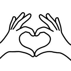 Obraz premium Creative hands form a heart shape in an artistic display of affection