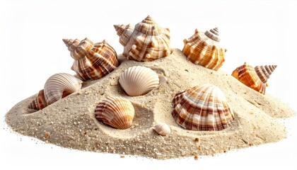 Seashells on a pile of sand (1)